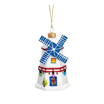 Ornament de Crăciun din sticlă Windmill – Sass & Belle