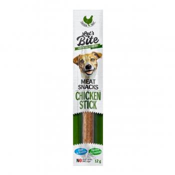 BRIT Let's Bite Meat Snacks Chicken Stick, Pui, recompense monoproteice fără cereale câini, baton de carne, 12g