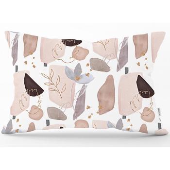 Față de pernă Minimalist Cushion Covers Soft Color Leaves, 35 x 55 cm