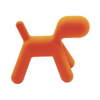 Scaun în formă de câine pentru copii Magis Puppy, înălțime 34,5 cm, portocaliu