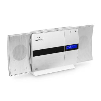 Auna V-20 DAB Vertical , Stereo Bluetooth NFC CD MP3 USB DAB + FM RDS alb-argintiu