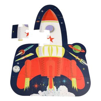 Puzzle (număr de piese 18) Space Age rocket – Rex London