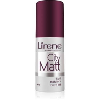 Lirene City Matt Make-up lichid matifiant cu efect de netezire culoare 208 Toffee  30 ml