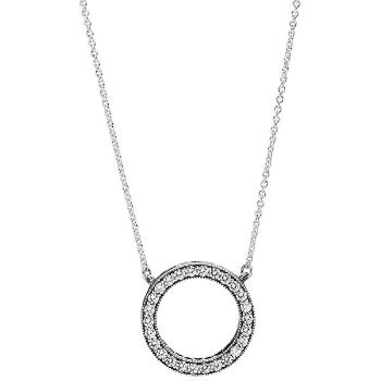 Pandora Colier din argint cu un pandantiv cu cristale clare 590514CZ-45