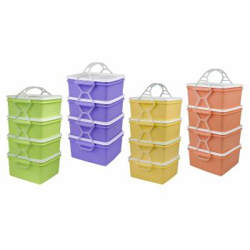 Sufertaș de plastic pentru alimente 4x 1,4 l, 18 x 17 x 30,5 cm