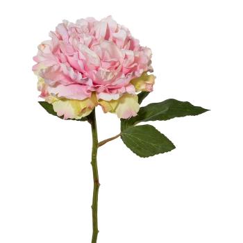 Bujor artificial roz deschis, 39 cm