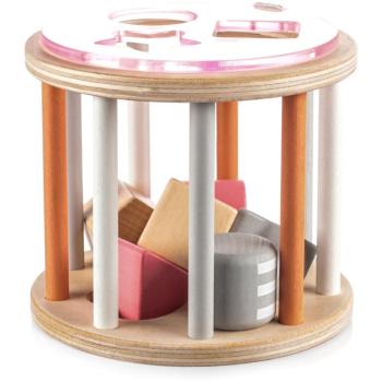 Zopa Wooden Jigsaw jucărie interactivă cu piese care se pot insera din lemn Pink 1 buc