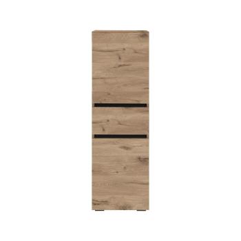 Dulap de baie în culoare naturală înalt/îngust cu aspect de lemn de stejar 38x130 cm Wisla – Støraa