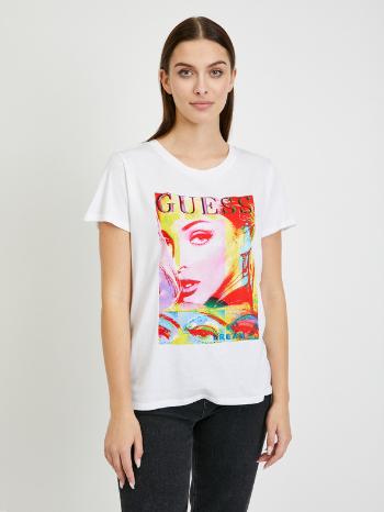 Guess Dream Magazine Easy Tricou Alb