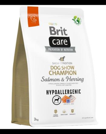 BRIT Care Hypoallergenic Dog Show Champion 3 kg Hrana uscata pentru caini de expozitie, cu somon si hering