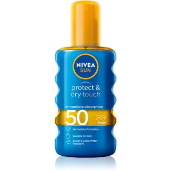 NIVEA SUN Protect & Dry Touch spray transparent pentru bronzat SPF 50 200 ml