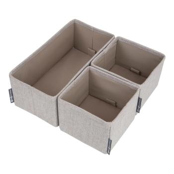 Set 3 organizatoare Bigso Box of Sweden Drawer, bej