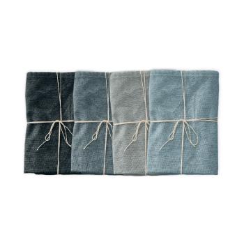 Set 4 șervețele textile Linen Couture Blue Gradient, lățime 40 cm