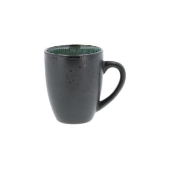 Cană din gresie ceramică Bitz, 300 ml, verde - negru