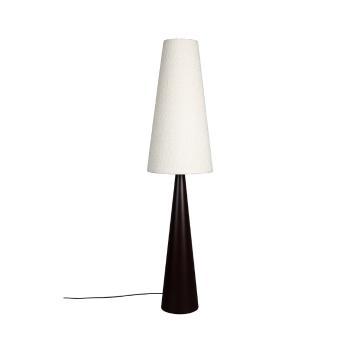 Lampadar negru-alb cu intensitate reglabilă cu abajur textil (înălțime 166 cm) Miki – Dutchbone