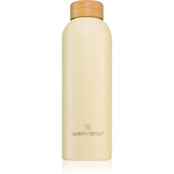 Waterdrop Thermo Steel sticlă inoxidabilă pentru apă culoare Pastel Yellow Matt 600 ml