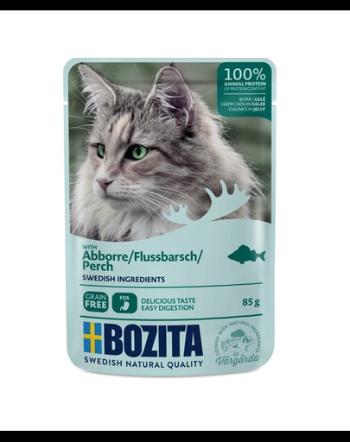 BOZITA Perch Hrana umeda pentru pisici adulte, biban in aspic 85 g