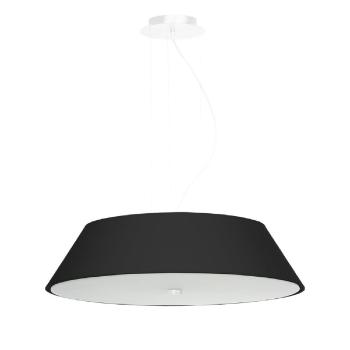 Lustră neagră cu abajur din sticlă ø 60 cm Hektor - Nice Lamps