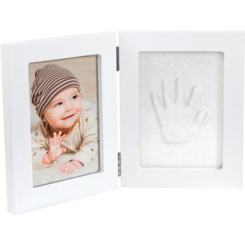 Happy Hands Double Frame Small set de mulaj pentru amprentele bebelușului White