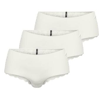 ONLY 3 PACK - chiloți pentru femei ONLCHLOE 15257469 Cloud Dancer XS