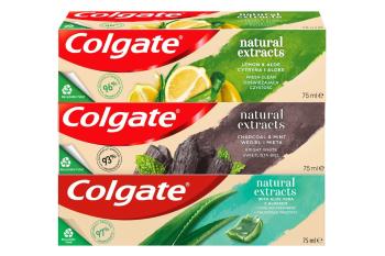 Colgate Pastă de dinți Naturals Mix (Charcoal, Aloe, Lemon) 3 x 75 ml