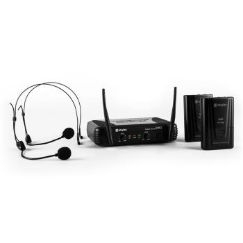 Skytec STWM712H Micro VHF Wireless microfon Set 2 x Set cu cască