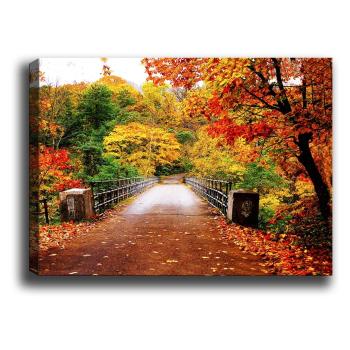 Tablou Tablo Center Autumn Bridge, 70 x 50 cm
