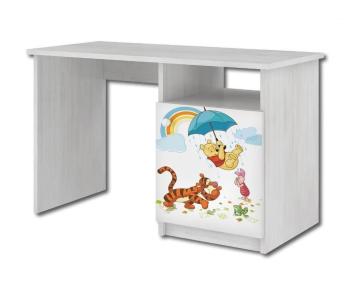 Masă de birou pentru copii - Winnie the Pooh și curcubeul - decor pin norvegian