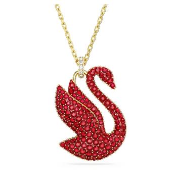 Swarovski Colier strălucitor placat cu aur cu lebădă Iconic Swan 5647871