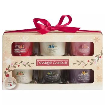 Yankee Candle Set de Crăciun de lumânări votive in sticlă 6 x 37 g