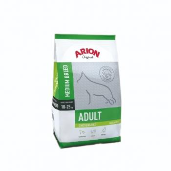 ARION Original Adult M, Pui și Orez, hrană uscată câini, 12kg