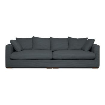 Canapea gri cu tapițerie din catifea reiată  266 cm Comfy – Scandic