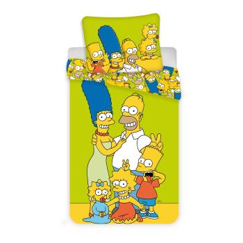 Lenjerie de pat Jerry Fabrics Simpsons, de copii, din bumbac,140 x 200 cm, 70 x 90 cm