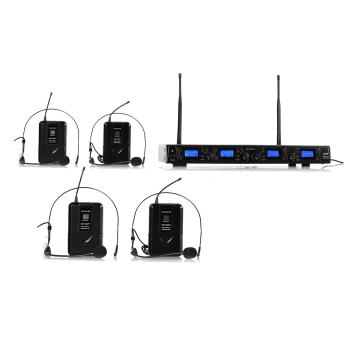 Auna Pro UHF 550-2 Quartett2 4 canale UHF kit microfon fără fir