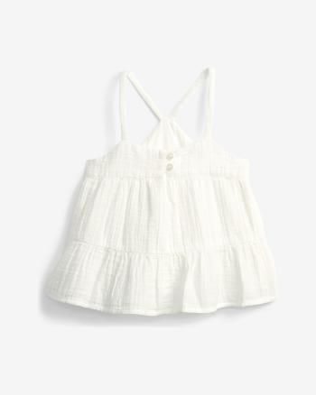 GAP Strappy Gauze Top pentru copii Alb