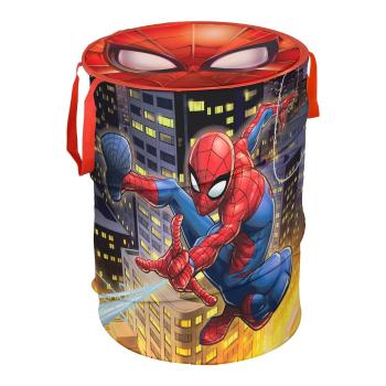 Coș de depozitare din material textil cu capac Domopak Spiderman, înălțime 50 cm