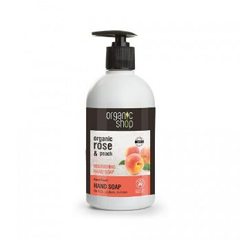 Organic Shop Săpun hrănitor de mâini Trandafiri și piersică(Nourising Hand Soap) 500 ml
