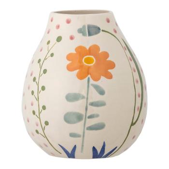 Vază crem din gresie pictată manual (înălțime 17 cm) Taza – Bloomingville