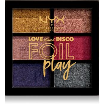 NYX Professional Makeup Love Lust Disco Foil Play paletă cu farduri de ochi culoare 02 Do The Hustle 6 x 1.5 g
