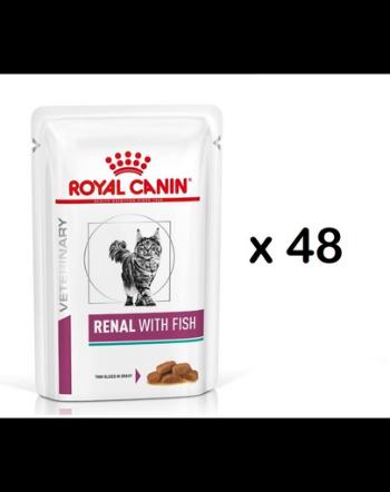 ROYAL CANIN Renal Feline Fish 48 x 85 g hrană umedă pentru pisici cu insuficiență renală cronică