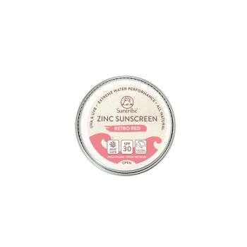 Suntribe Cremă naturală de protecție solară cu zinc SPF 30 Față & Sport 15 g retro roșie