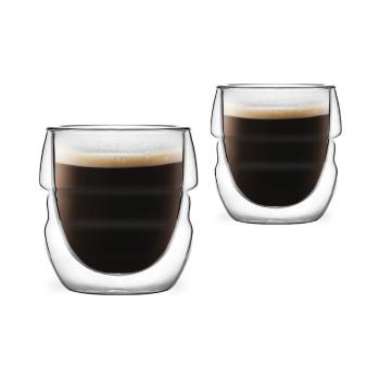 Set de 2 pahare cu pereți dubli Vialli Design Sferico, 70 ml