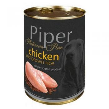 Pachet Piper Pure cu Carne de Pui si Orez Brun, 6x400 g