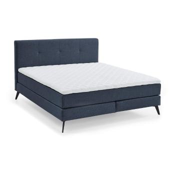 Pat boxspring albastru închis 160x200 cm ANCONA – Meise Möbel