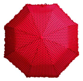 Blooming Brollies Umbrelă pliabilă pentru femei Polka with Frills and Sparkles BCFPOLRD