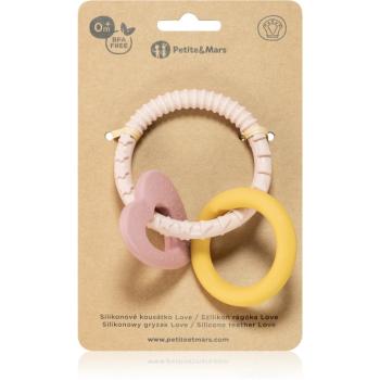 Petite&Mars Silicone teether jucărie pentru dentiție Love 0 m+ 1 buc