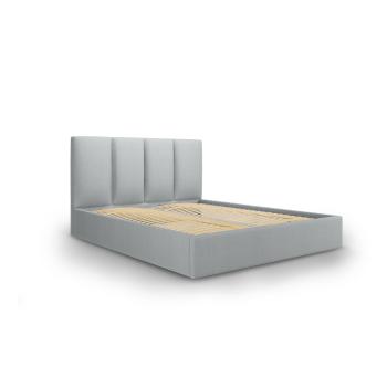 Pat dublu Mazzini Beds Juniper, 180 x 200 cm, gri deschis