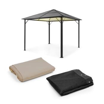 Blumfeldt Pantheon Solid Sky Ambient Solar, pavilion, plase pentru țânțari, 3 × 3 m, iluminat solar