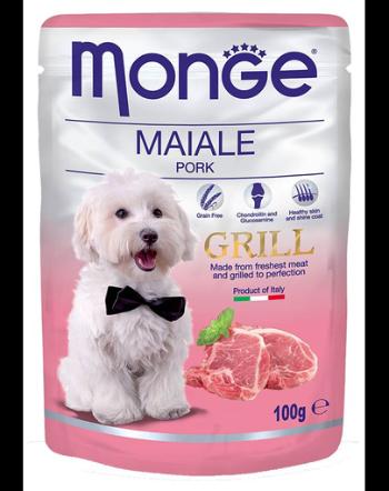 MONGE Grill hrană umedă pentru câini, cu carne de porc 100g