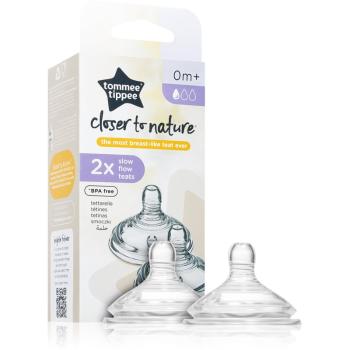 Tommee Tippee C2N Closer to Nature Teat tetină pentru biberon Slow Flow 0m+ 2 buc